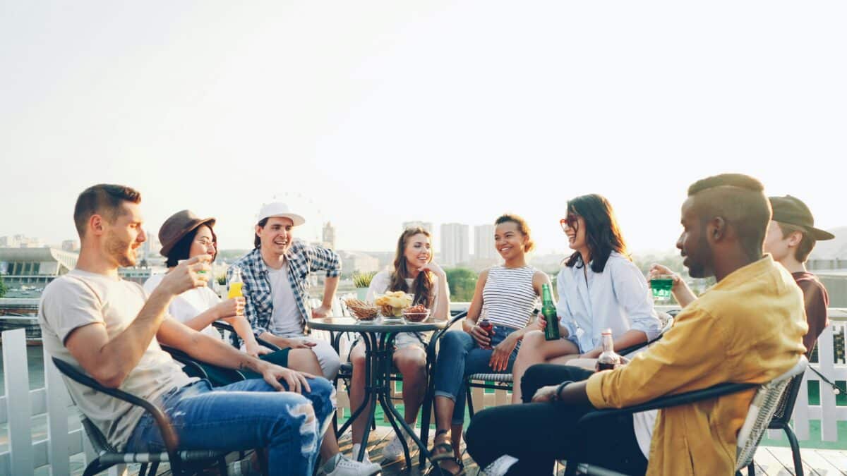 crowded conversation