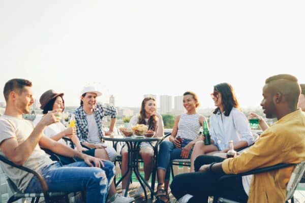 crowded conversation