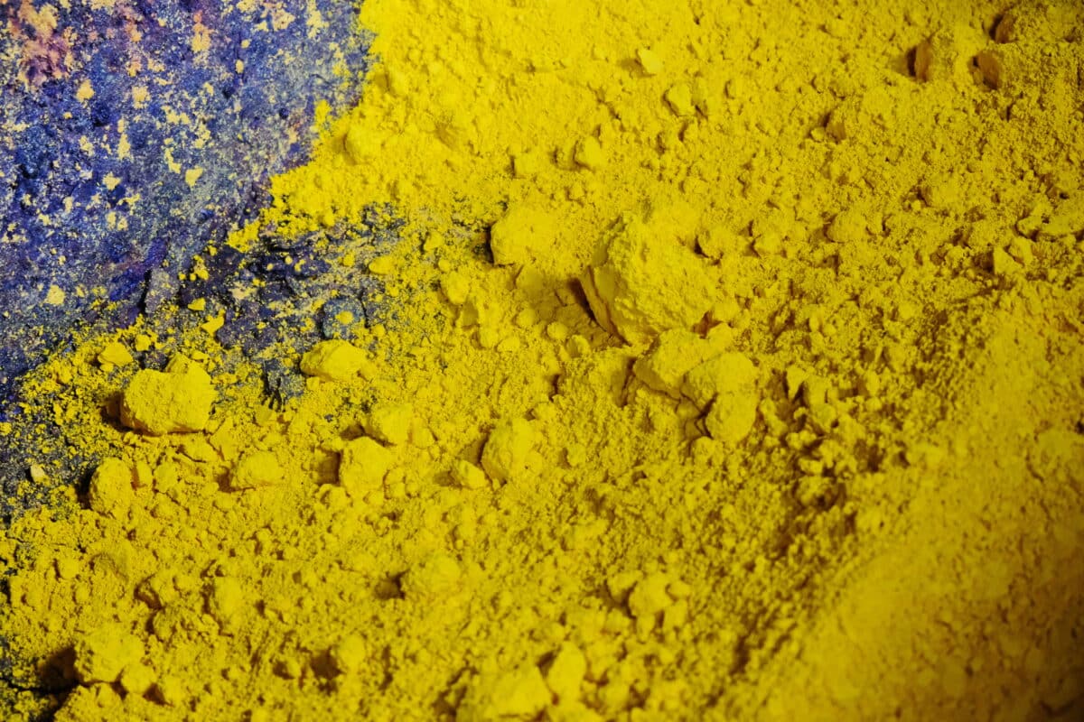 Kyzylorda region, Kazakhstan – 09.14.2019 : Uranium concentrate at the Kazatomprom uranium mining mine.