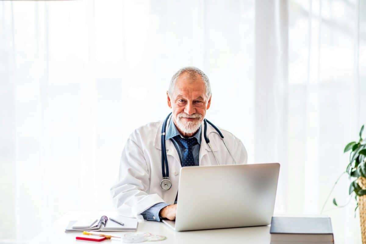 doctor at desk