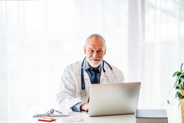 doctor at desk