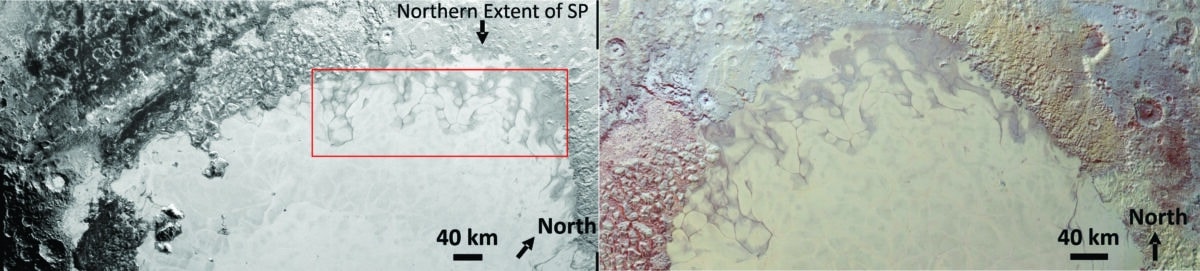 greyscale and color pluto