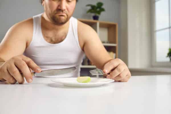 man dieting