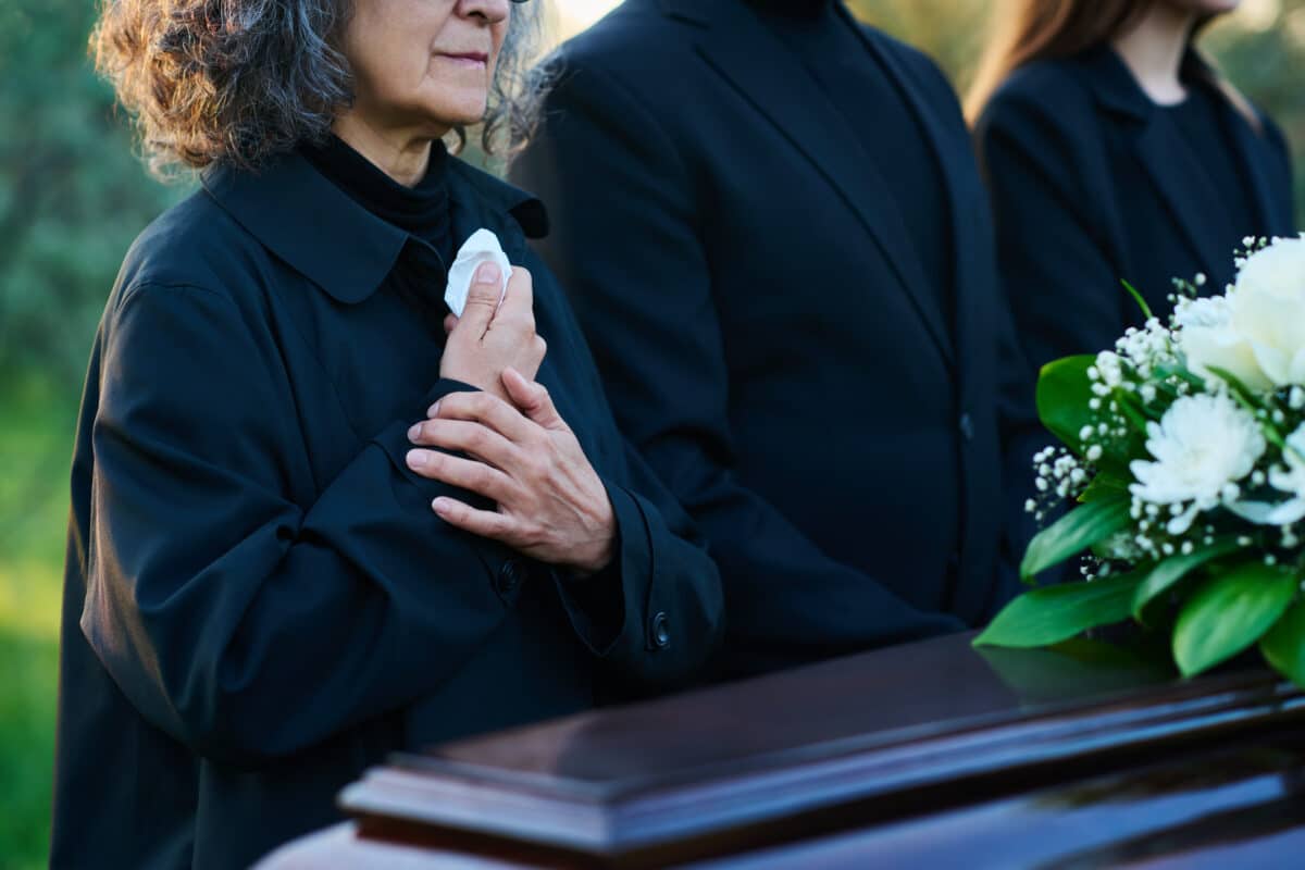 Weeper at funeral