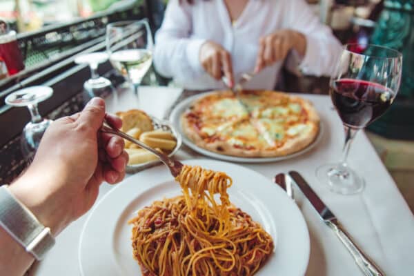 couple eating
