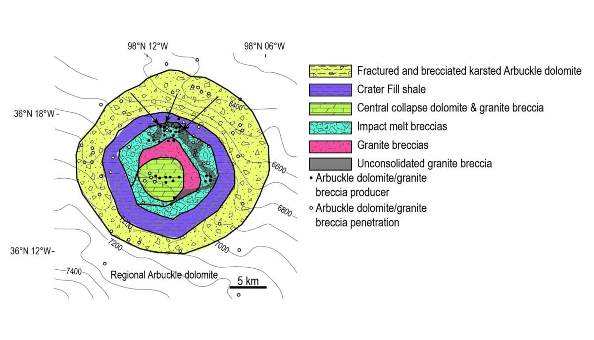 impact crater colored