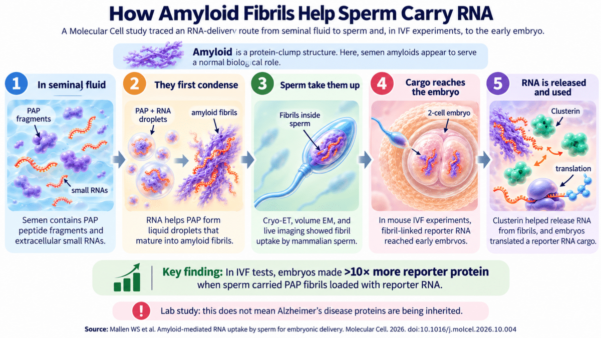 Amyloid Fibrils Deliver RNA to Embryos