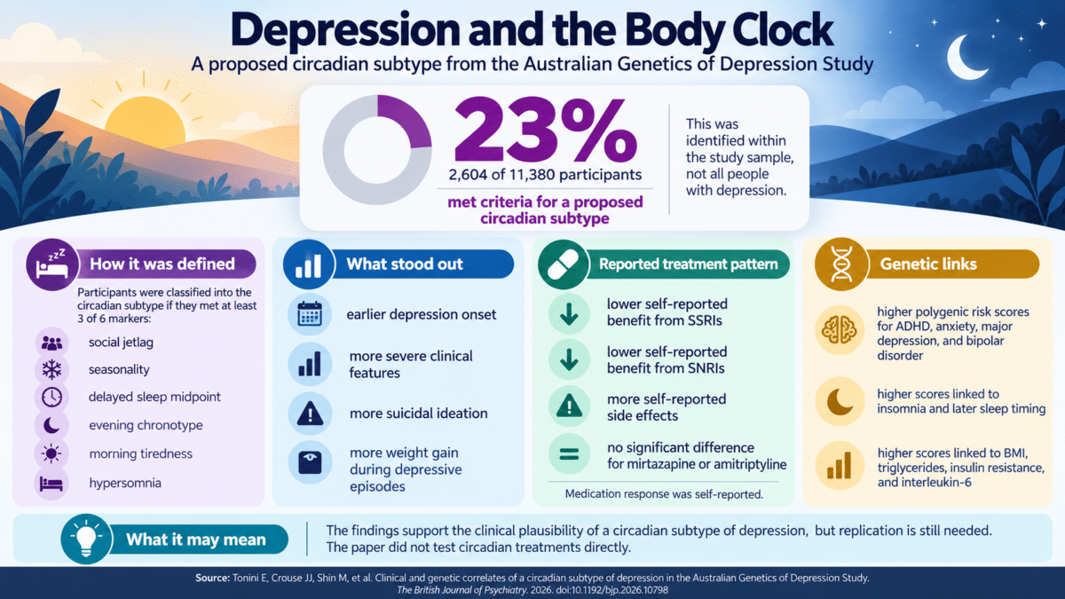 Depression and the Body Clock Infographic