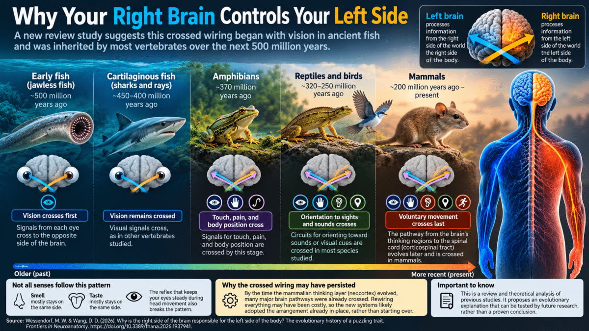 Evolution of Contralateral Brain Wiring