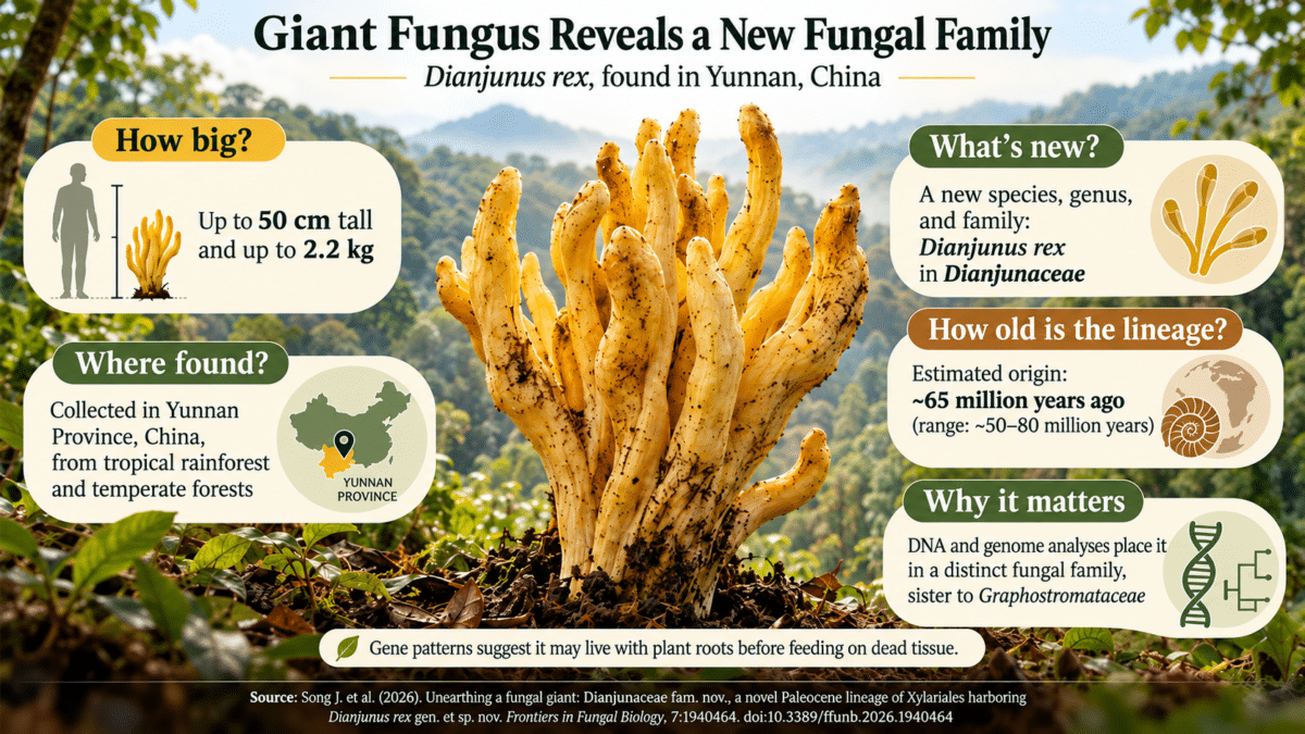 Giant Fungus Family Discovery Infographic