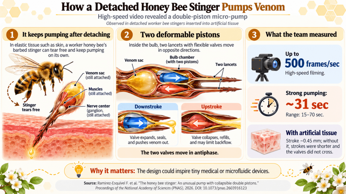 Honey Bee Stinger Venom Pump Infographic