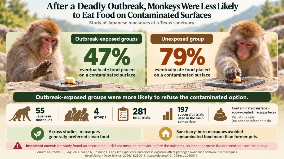 Macaques Avoid Contaminated Food