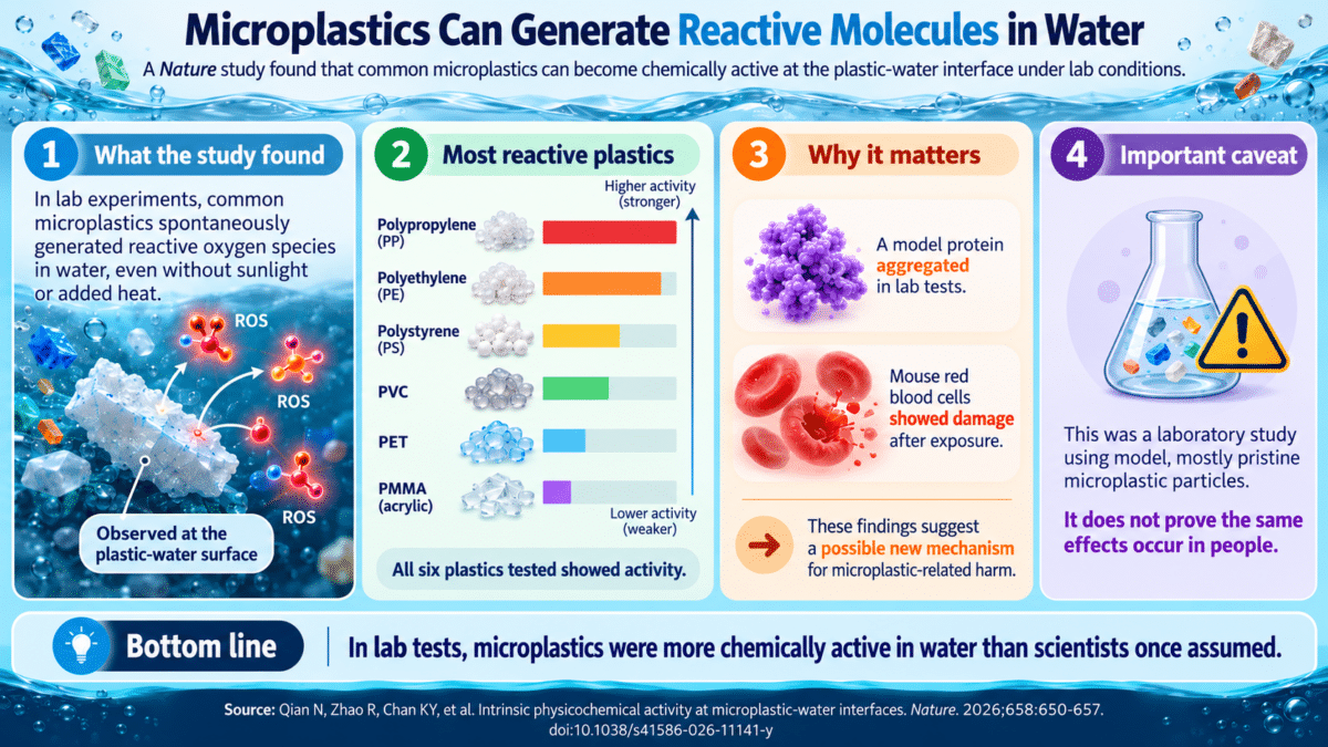 Microplastics Turn Water Chemically Active