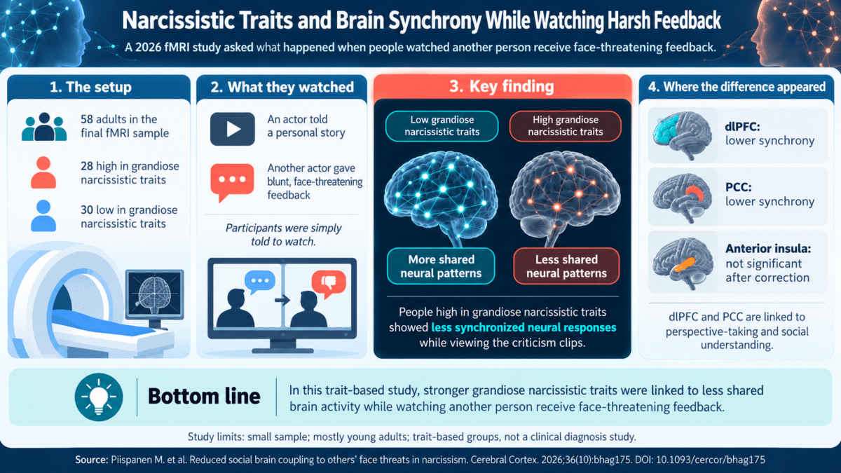 Narcissism and Brain Synchrony Infographic