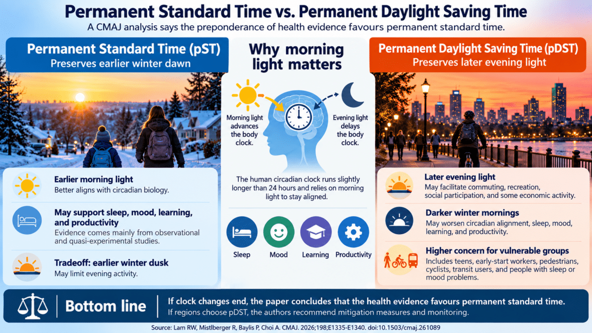 Permanent Standard Time vs. Daylight Saving Time
