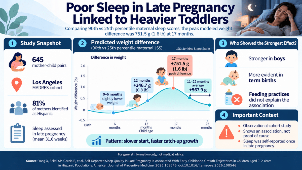Poor Sleep, Heavier Toddlers