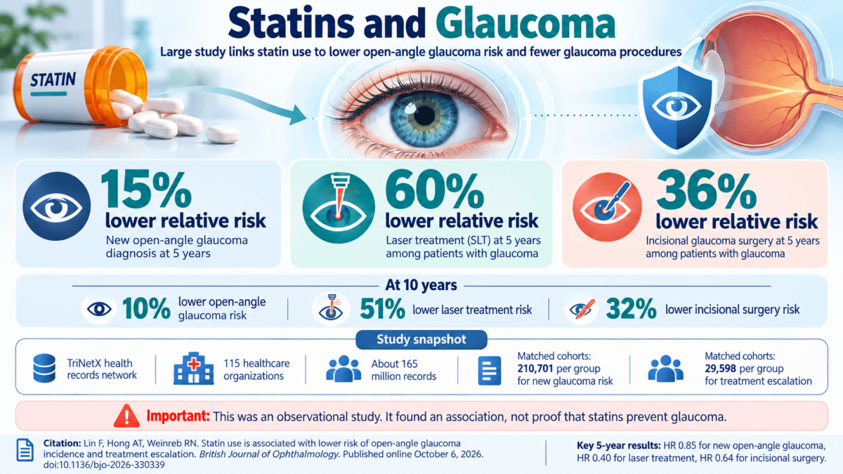 Statins and Glaucoma Study Infographic