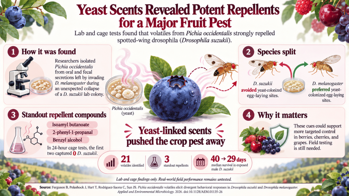 Yeast Scents Repel Fruit Pests